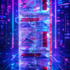 Modanil 200 mg Johnlee packaging on a cybernetic neon background. Buy modafinil 200 mg online for maximum productivity and focus. Worldwide shipping available.