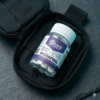 Compact supplement packaging in a travel bag. The ideal modafinil trial pack to take on business trips.