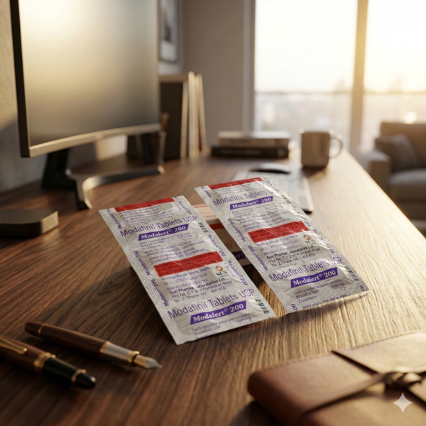 Original Modalert Sun Pharma 200 mg: detailed view of the pills