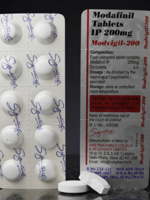 Оригинальный купить Modvigil HAB Pharma: детальное фото упаковки и таблеток