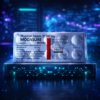 privet-pharma-modasure-200-en Original blister of Privet Pharma Modasure 200 on a technological cyber pedestal. Premium nootropic for productivity.