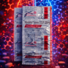 Modanil 200 blisters and pills against the background of neural connections. High-quality Indian modafinil, which is a safe and exact Provigil generic.