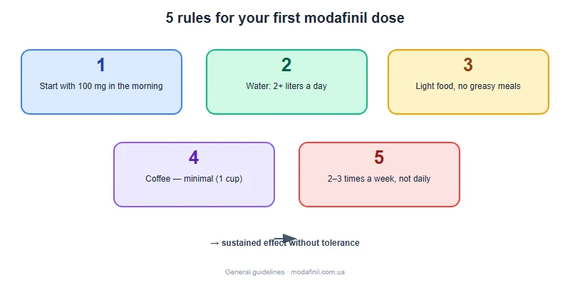 How to take modafinil: 5 rules for your first dose