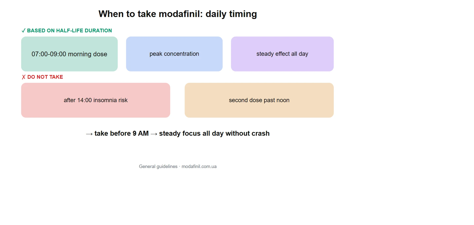 when to take modafinil: morning timing schedule