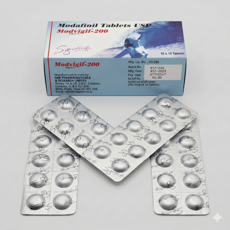 Оригінальний блістер Modvigil 200 мг HAB Pharma для купівлі в Україні